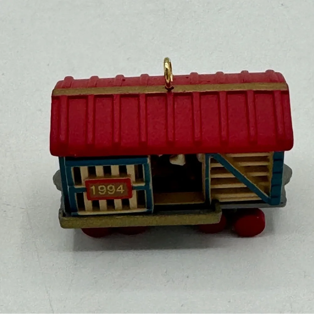 Hallmark 1994 Miniature NOEL R.R. Series Stock Car Ornament
